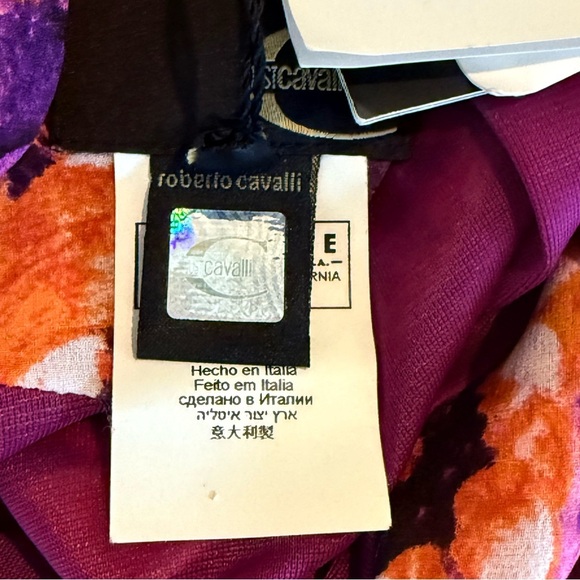 ROBERTO CAVALLI Just Cavalli Silk Floral Print Dress Size 44 (L) - Picture 10 of 14